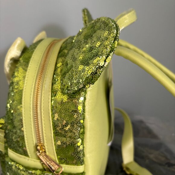 Disney Loungefly Minnie Mouse Tinkerbell backpack Green Sequin main image 5